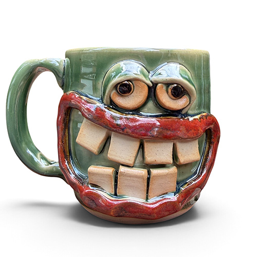 Nelson Studio Green Droopy Eyes Mug DP6526